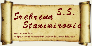 Srebrena Stanimirović vizit kartica
